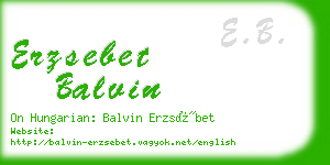 erzsebet balvin business card